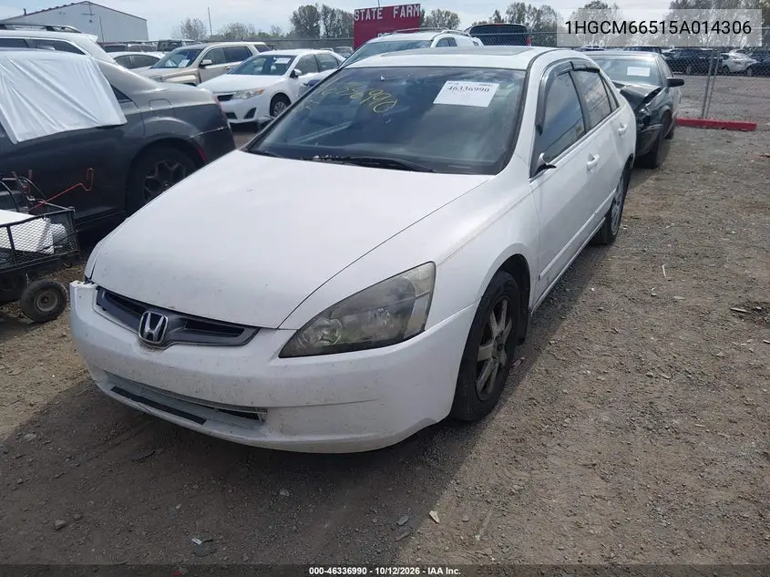 2005 Honda Accord 3.0 Ex VIN 1HGCM66515A014306 фото 3