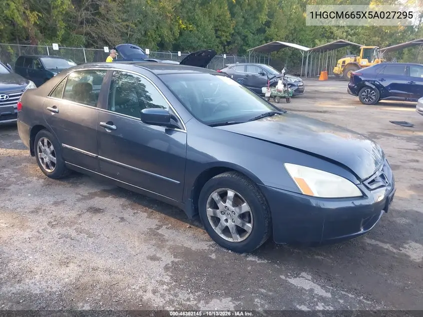 1HGCM665X5A027295 Honda Accord 2005 — повреждение Естественный износ, фото до ремонта