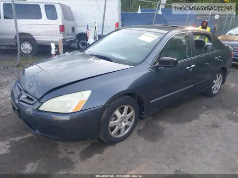 1HGCM665X5A027295 — 2005 Honda Accord, фото 2 с аукциона IAAI 20.10.2026, Естественный износ