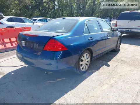 2006 Honda Accord 3.0 Ex VIN 1HGCM66546A045020 фото 5