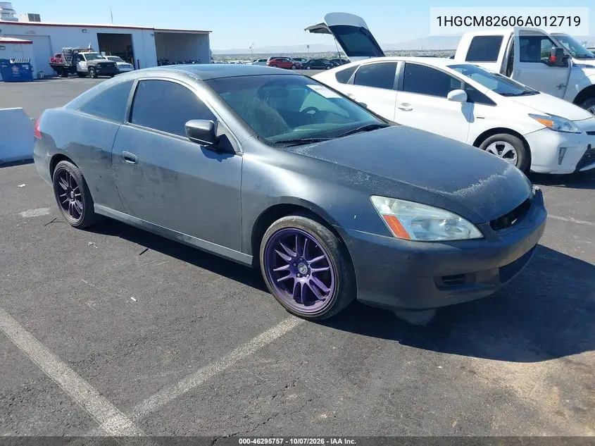 2006 Honda Accord 3.0 Ex VIN 1HGCM82606A012719 фото 2