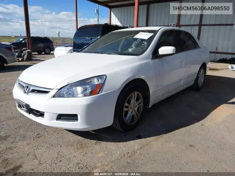 2006 Honda Accord 2.4 Se VIN 1HGCM56306A098550 фото 3