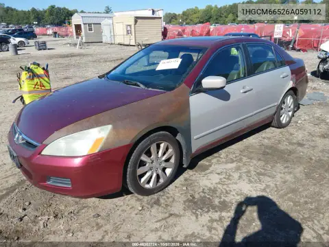 2006 Honda Accord 3.0 Ex VIN 1HGCM66526A059112 фото 3