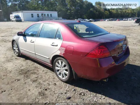 2006 Honda Accord 3.0 Ex VIN 1HGCM66526A059112 фото 4
