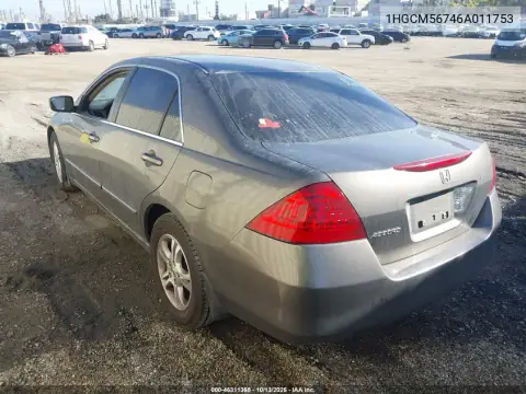 1HGCM56746A011753 — 2006 Honda Accord, фото 3 с аукциона IAAI, Передняя часть