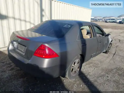 1HGCM56746A011753 — 2006 Honda Accord, фото 4 с аукциона IAAI, Передняя часть