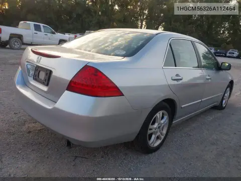 2006 Honda Accord 2.4 Se VIN 1HGCM56326A112464 фото 5