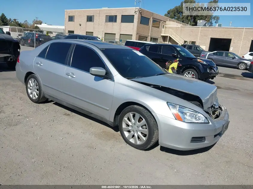 1HGCM66376A023530 — 2006 Honda Accord, фото 2 с аукциона IAAI, Передняя часть