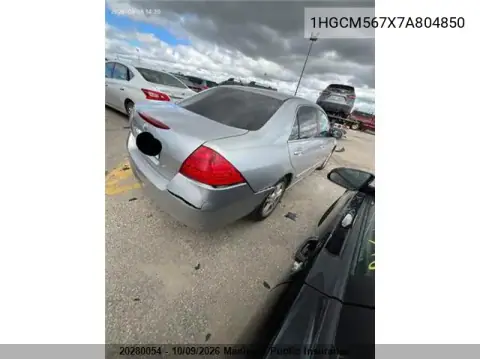 2007 Honda Accord Se VIN 1HGCM567X7A804850 фото 4