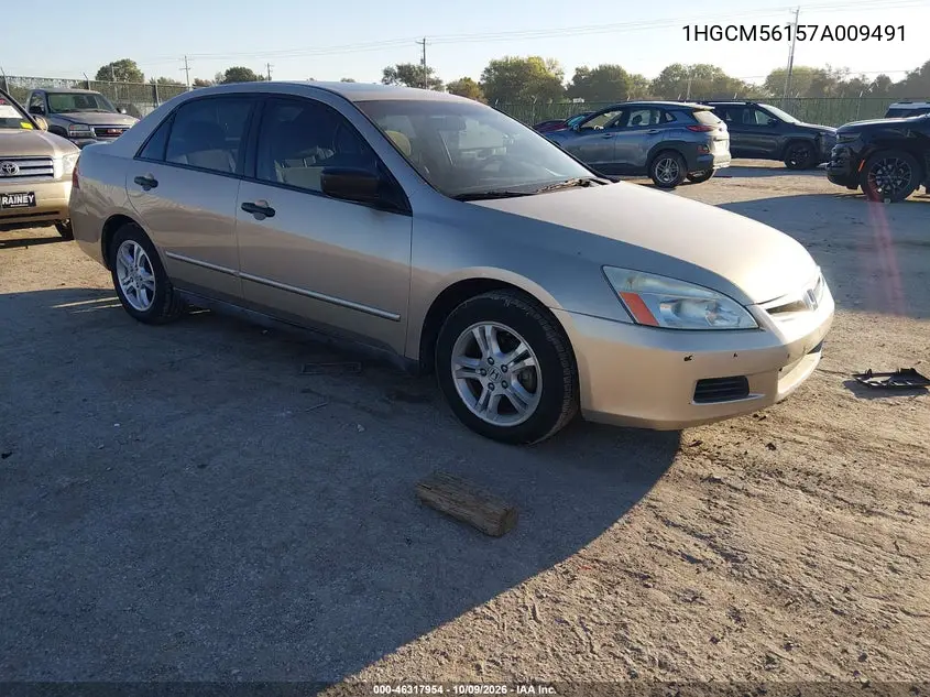 2007 Honda Accord 2.4 Vp VIN 1HGCM56157A009491 фото 2