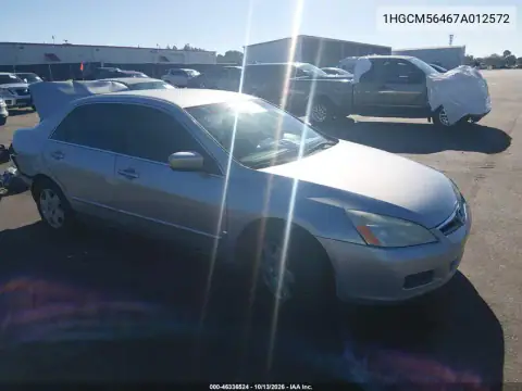 1HGCM56467A012572 — 2007 Honda Accord, Задняя часть, фото до ремонта