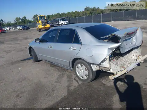 1HGCM56467A012572 — 2007 Honda Accord, фото 4 с аукциона IAAI, Задняя часть