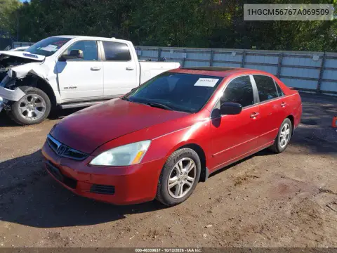 2007 Honda Accord 2.4 Ex VIN 1HGCM56767A069509 фото 3
