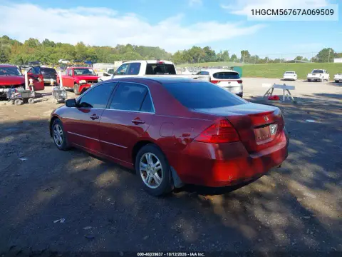 2007 Honda Accord 2.4 Ex VIN 1HGCM56767A069509 фото 4