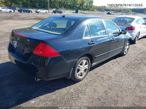 2007 Honda Accord 2.4 Ex VIN 1HGCM56767A113265 фото 5