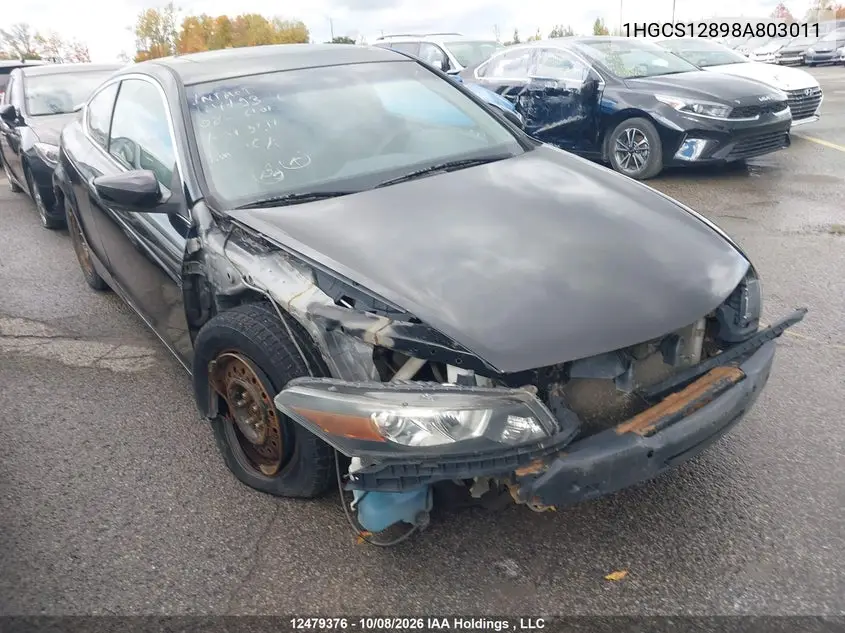 2008 Honda Accord VIN 1HGCS12898A803011 фото 2