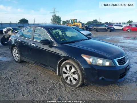 2009 Honda Accord Ex-L V6 VIN 1HGCP36809A801544 фото 2