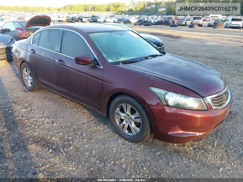 2009 Honda Accord 2.4 Lx-P VIN JHMCP26439C016279 фото 1