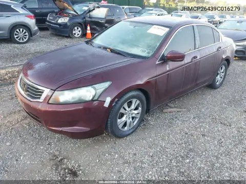 2009 Honda Accord 2.4 Lx-P VIN JHMCP26439C016279 фото 2