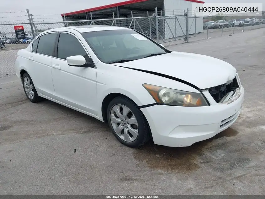 1HGCP26809A040444 — 2009 Honda Accord, фото 2 с аукциона IAAI, Передняя часть