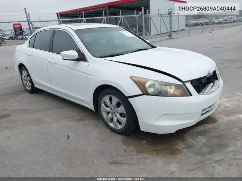 1HGCP26809A040444 — 2009 Honda Accord, Передняя часть, фото до ремонта