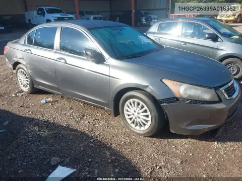 1HGCP26339A018362 — 2009 Honda Accord, Сзади, фото до ремонта