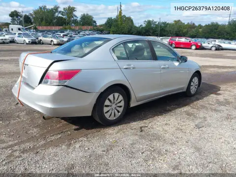 1HGCP26379A120408 — 2009 Honda Accord, Сзади, фото до ремонта