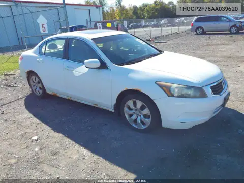 2010 Honda Accord 2.4 Ex VIN 1HGCP2F76AA039620 фото 1
