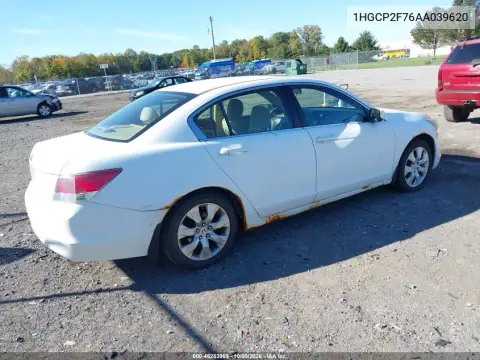 2010 Honda Accord 2.4 Ex VIN 1HGCP2F76AA039620 фото 4