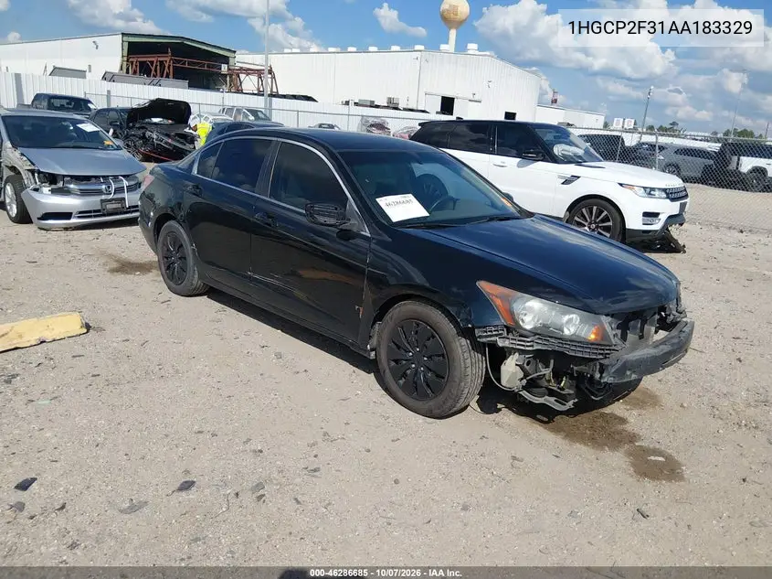 2010 Honda Accord 2.4 Lx VIN 1HGCP2F31AA183329 фото 2