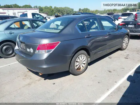 2010 Honda Accord 2.4 Lx VIN 1HGCP2F38AA118686 фото 4
