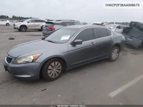 2010 Honda Accord 2.4 Lx VIN 1HGCP2F38AA008673 фото 3