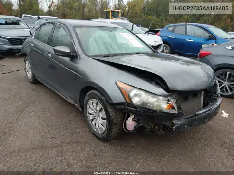 1HGCP2F35AA188405 — 2010 Honda Accord, Задняя часть, фото до ремонта