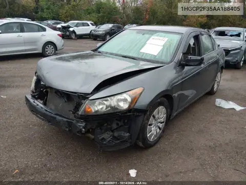 1HGCP2F35AA188405 — 2010 Honda Accord, фото 3 с аукциона IAAI, Задняя часть