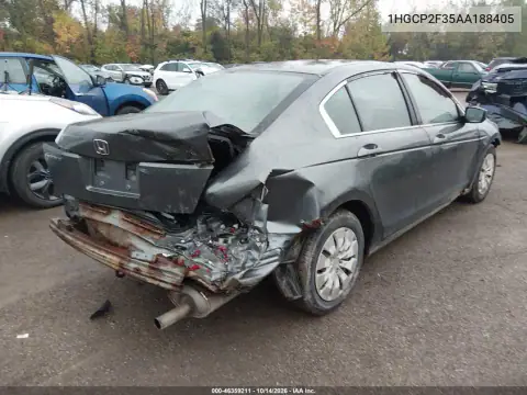 1HGCP2F35AA188405 — 2010 Honda Accord, фото 5 с аукциона IAAI, Задняя часть
