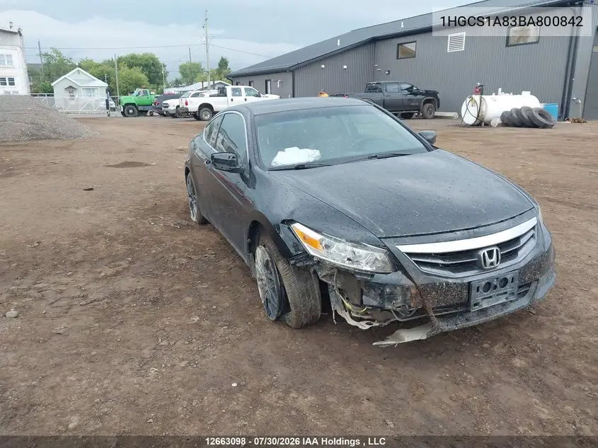 2011 Honda Accord Exl VIN 1HGCS1A83BA800842 фото 2