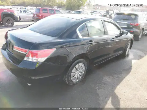 2011 Honda Accord 2.4 Lx VIN 1HGCP2F35BA076270 фото 5
