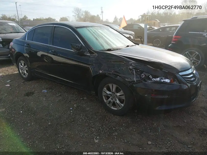 2011 Honda Accord 2.4 Lx-P VIN 1HGCP2F49BA062770 фото 2