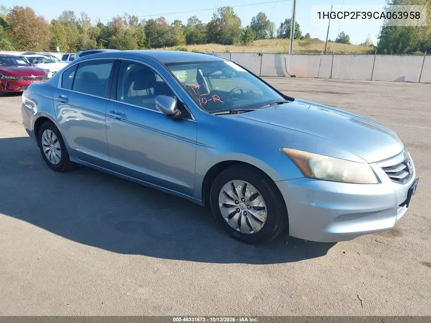 2012 Honda Accord 2.4 Lx VIN 1HGCP2F39CA063958 фото 2