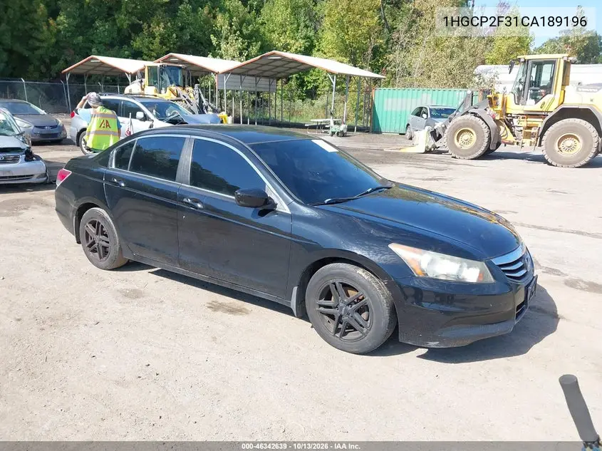 1HGCP2F31CA189196 — 2012 Honda Accord, фото 2 с аукциона IAAI, Задняя часть слева
