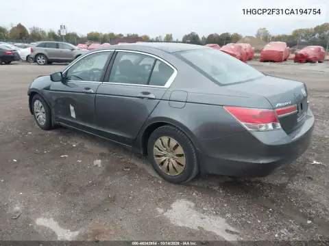 1HGCP2F31CA194754 — 2012 Honda Accord, фото 4 с аукциона IAAI, Повреждения со всех сторон
