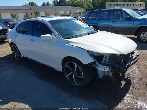 1HGCR2F81DA060219 — 2013 Honda Accord, Передняя часть, фото до ремонта
