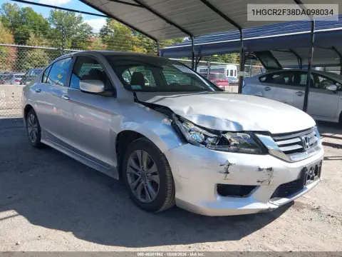 2013 Honda Accord Lx VIN 1HGCR2F38DA098034 фото 2