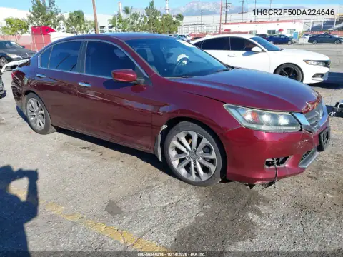 1HGCR2F50DA224646 — 2013 Honda Accord, Передняя часть, фото до ремонта