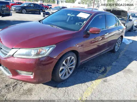 1HGCR2F50DA224646 — 2013 Honda Accord, фото 3 с аукциона IAAI, Передняя часть