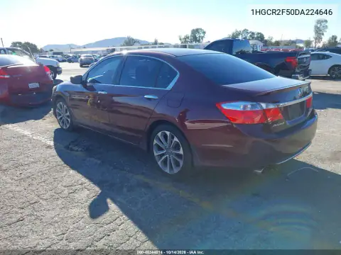 1HGCR2F50DA224646 — 2013 Honda Accord, Передняя часть, фото до ремонта
