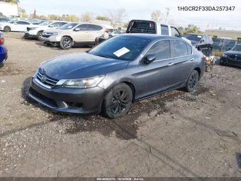 1HGCR2F33DA257347 — 2013 Honda Accord, фото 3 с аукциона IAAI, Передняя часть справа