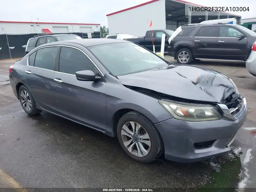 2014 Honda Accord Lx VIN 1HGCR2F32EA103004 фото 2