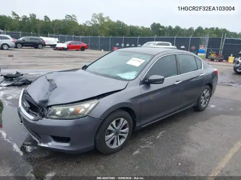 2014 Honda Accord Lx VIN 1HGCR2F32EA103004 фото 3