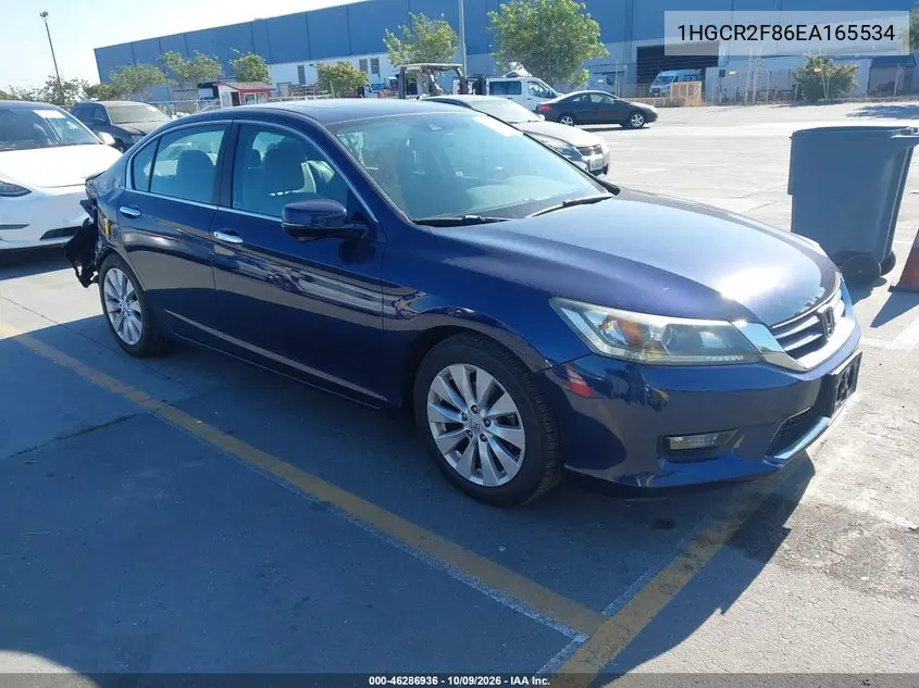 2014 Honda Accord Ex-L VIN 1HGCR2F86EA165534 фото 2